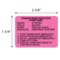Nevs Label, Transfusion Reaction Symptoms 1-3/4" x 2-1/2" Flr Pink w/Black LBW-0017 - alternate 2